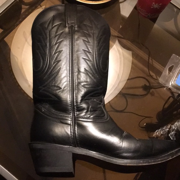 Vintage 1994 black made in Mexico cowboy boots - Picture 2 of 7